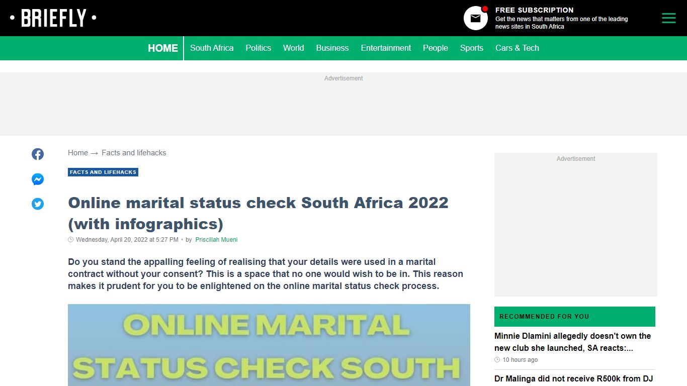 Online marital status check South Africa 2022 (with infographics) - Briefly